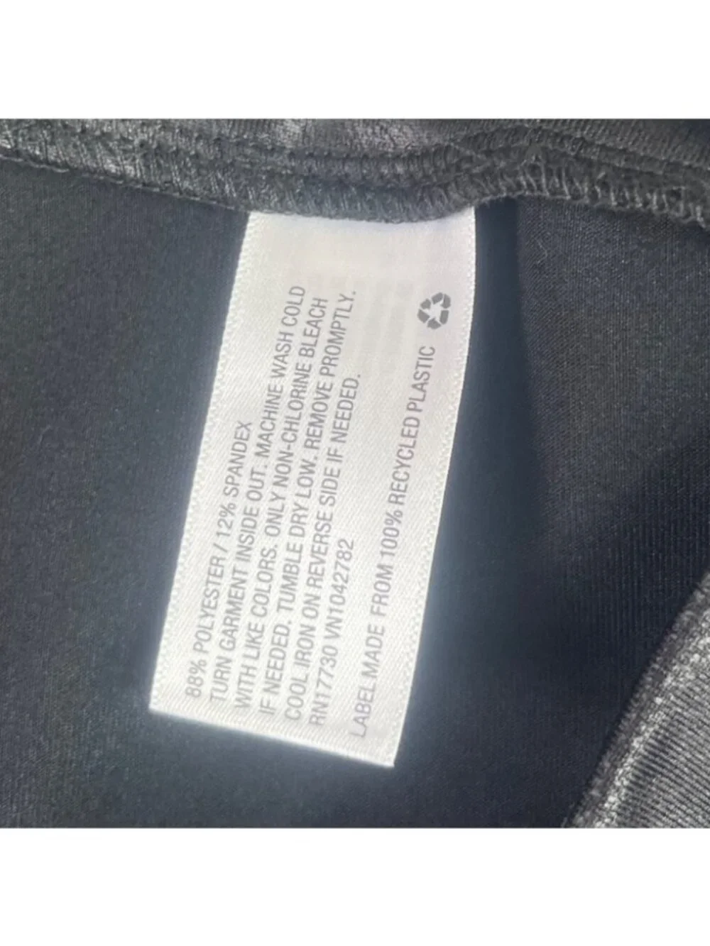 Ava & Viv High Waist Faux Leather Biker Shorts 1X Black New Liquid Shine
